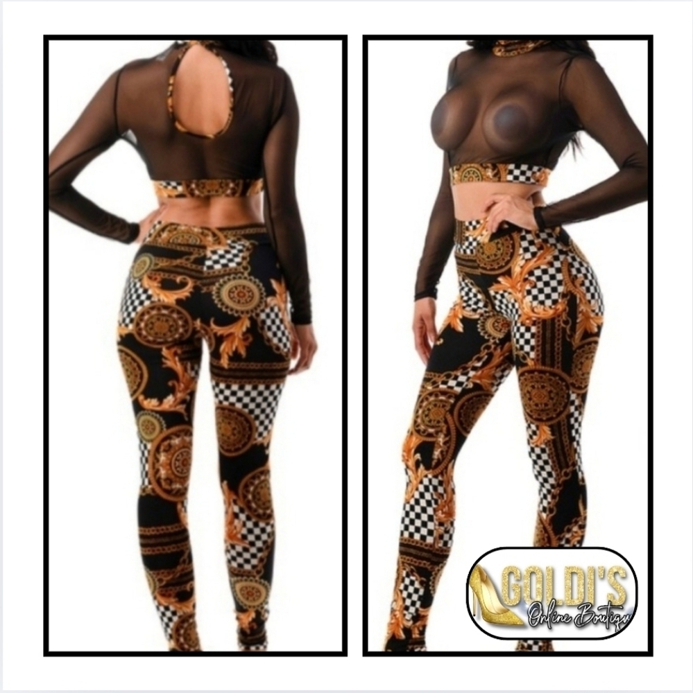 💗2 Piece Mesh Leggings Set!